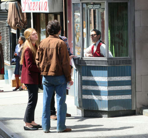 Elle Fanning and Timothee Chalamet Filming A Complete Unknown in Passaic 4