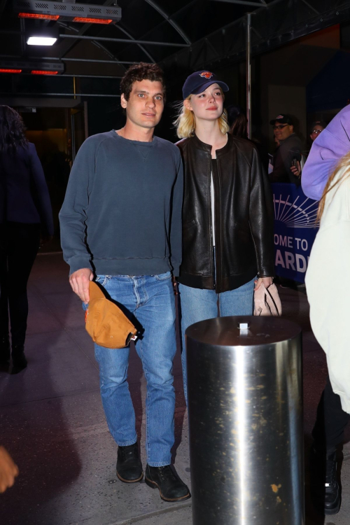 Elle Fanning at New York Knicks Game 3