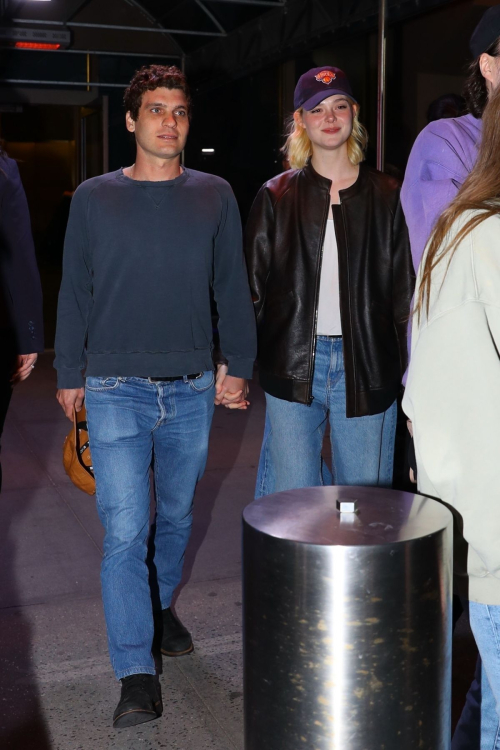 Elle Fanning at New York Knicks Game 4