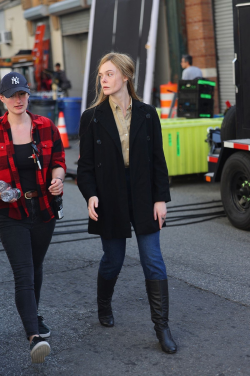 Elle Fanning on Set of 'A Complete Unknown' in Paterson