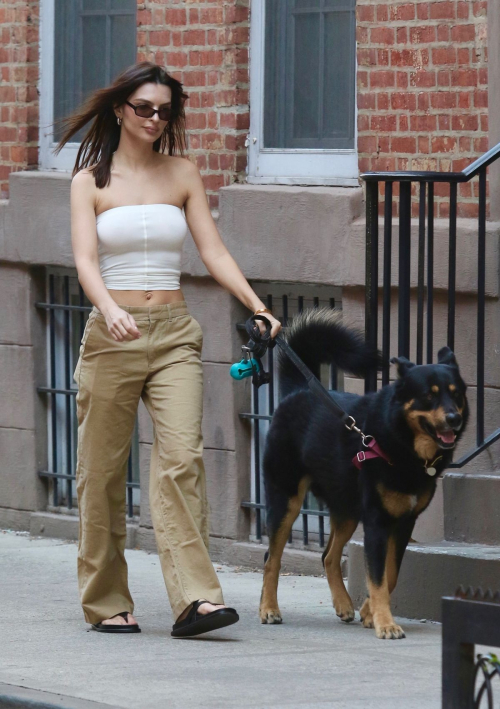 Emily Ratajkowski Enjoys Day Out with Dog in New York 5