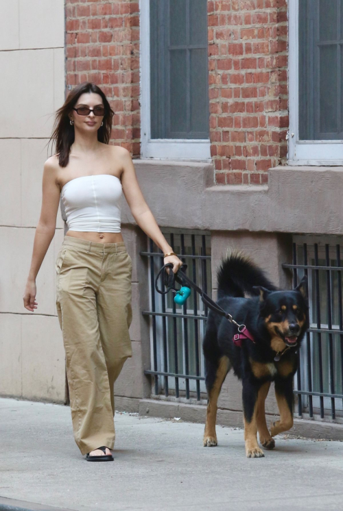 Emily Ratajkowski Enjoys Day Out with Dog in New York 6