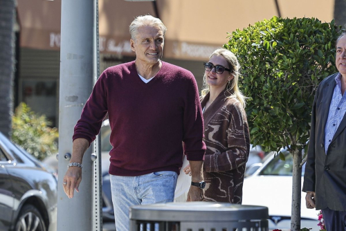 Emma Krokdal and Dolph Lundgren Enjoy Lunch in LA 6