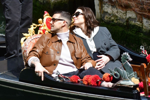 Hayley Atwell and Ned Wolfgang Kelly on Gondola Ride in Venice 1