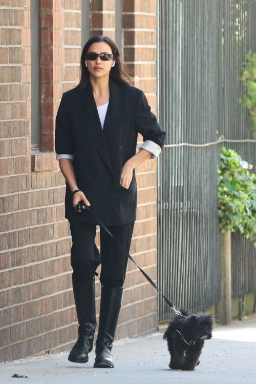 Irina Shayk Walks Her Dog in West Village 6