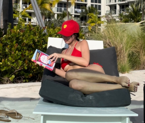 Iva Kovacevic in a Red Bikini at a Luxury Hotel in South Beach 4