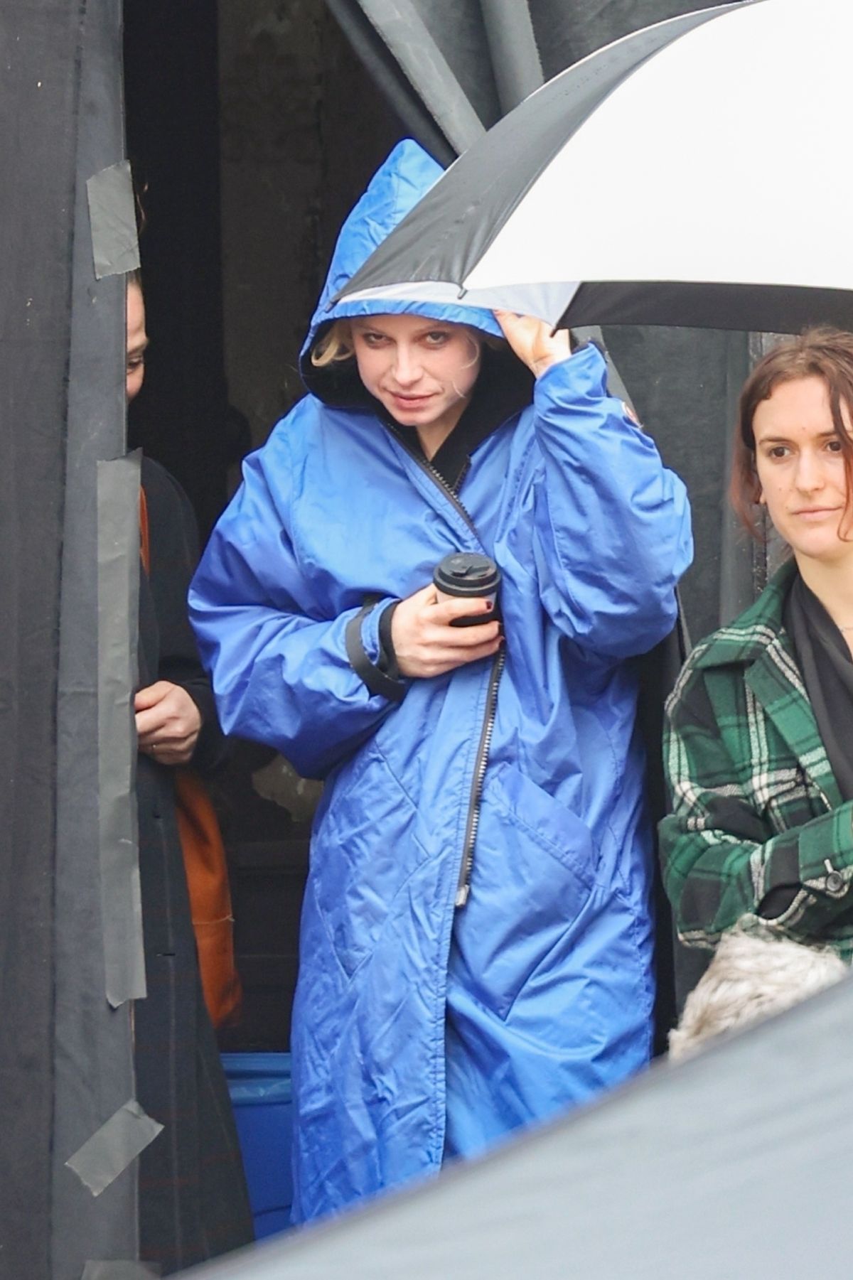 Jessie Buckley on the Set of The Bride Movie in New York