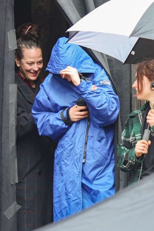 Jessie Buckley on the Set of The Bride Movie in New York 2