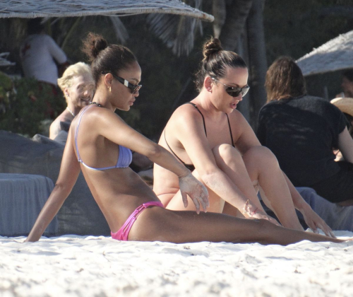 Joan Smalls in Bikini at Tulum Beach 1