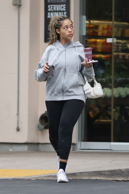 Jordyn Woods Visits Erewhon for a Smoothie in Calabasas