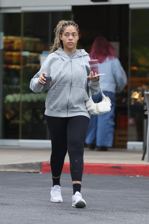 Jordyn Woods Visits Erewhon for a Smoothie in Calabasas 5