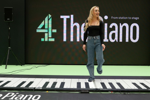 Jorgie Porter at Piano Launch Event in Manchester 1