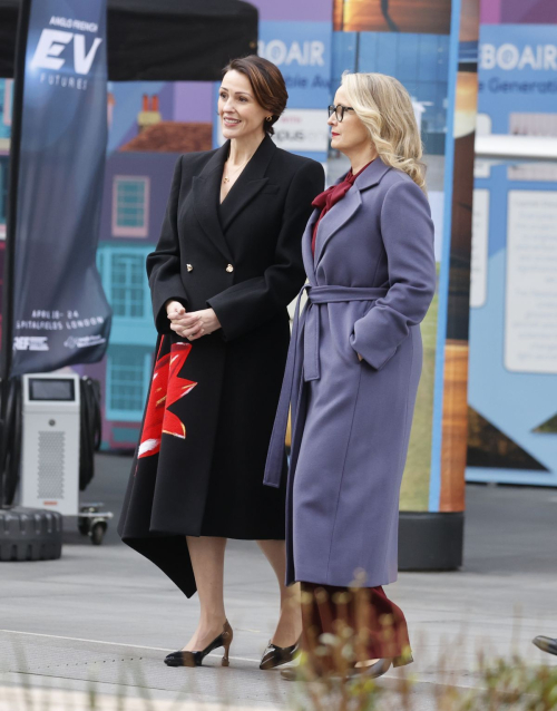 Julie Delpy and Suranne Jones on Set of Netflix Drama The Choice in London 2