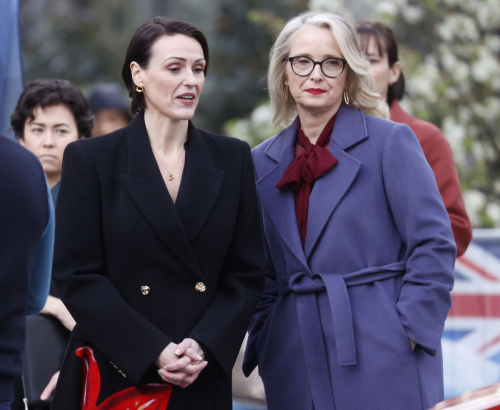 Julie Delpy and Suranne Jones on Set of Netflix Drama The Choice in London 6