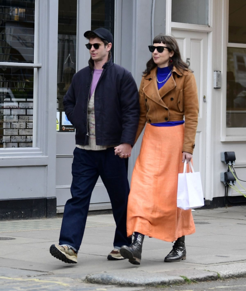 Kate Tomas and Andrew Garfield Strolling in Primrose Hill