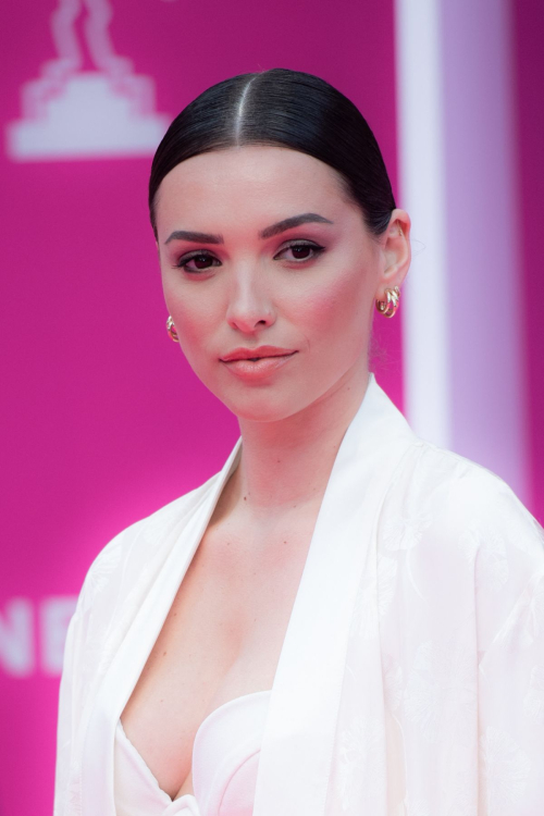 Kleofina Pnishi at Pink Carpet at 7th Canneseries International Festival in Cannes