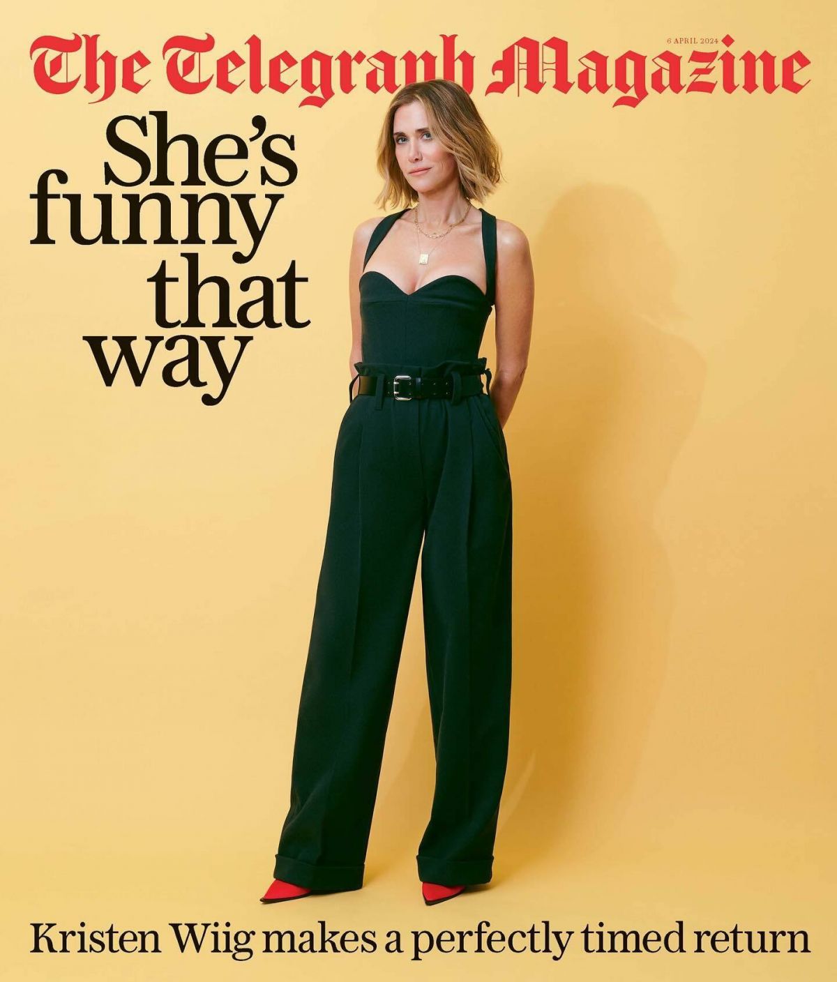 Kristen Wiig Featured in The Telegraph Magazine April 2024