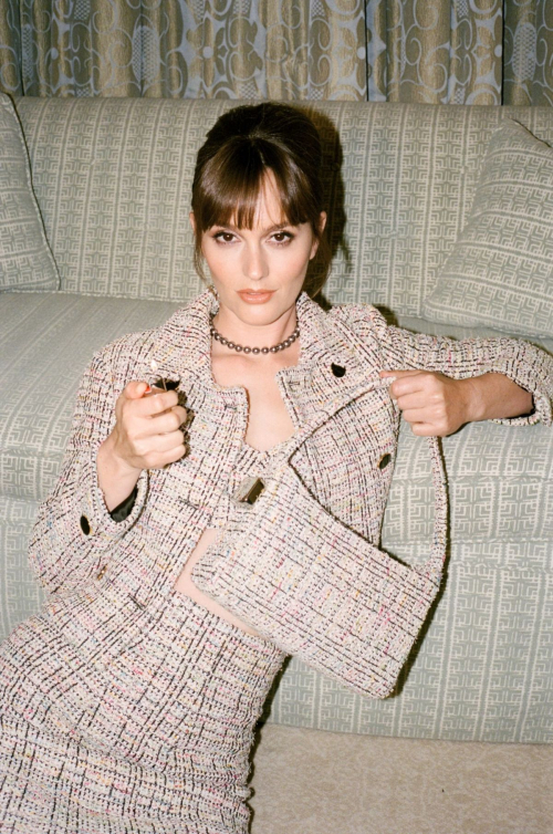 Leighton Meester Promotes St. John and Edie Parker Collection 9