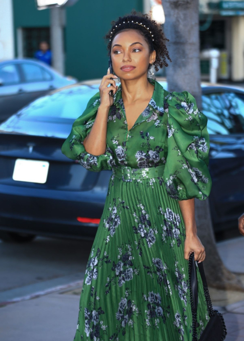 Logan Browning Spotted at Challengers Premiere in Los Angeles