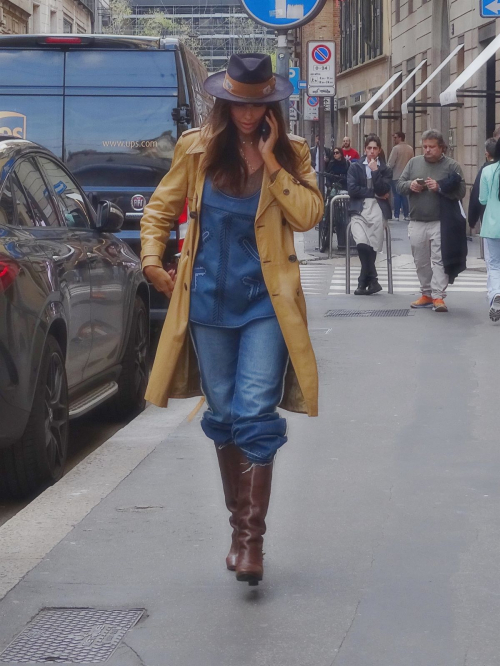 Madalina Ghenea Out Shopping at Damiani in Milan 2