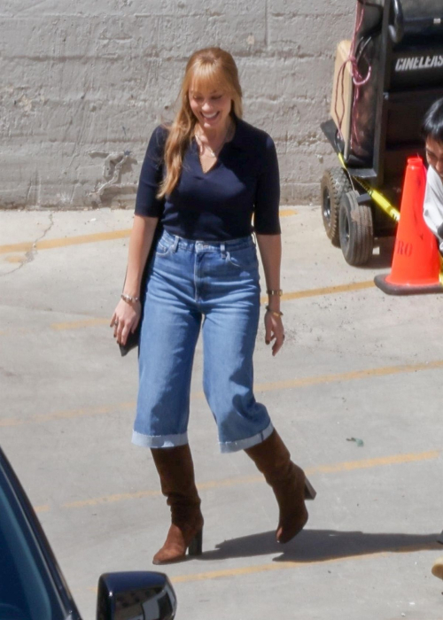 Margot Robbie on Set of A Big Bold Beautiful Journey in Los Angeles