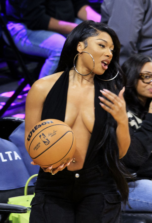 Megan Thee Stallion at LA Lakers vs Minnesota Timberwolves Game 9