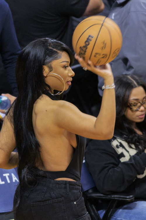 Megan Thee Stallion at LA Lakers vs Minnesota Timberwolves Game 6