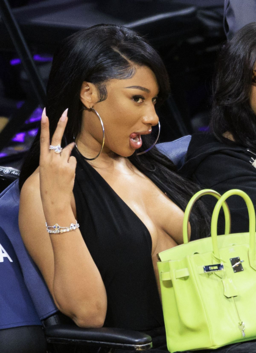 Megan Thee Stallion at LA Lakers vs Minnesota Timberwolves Game 8