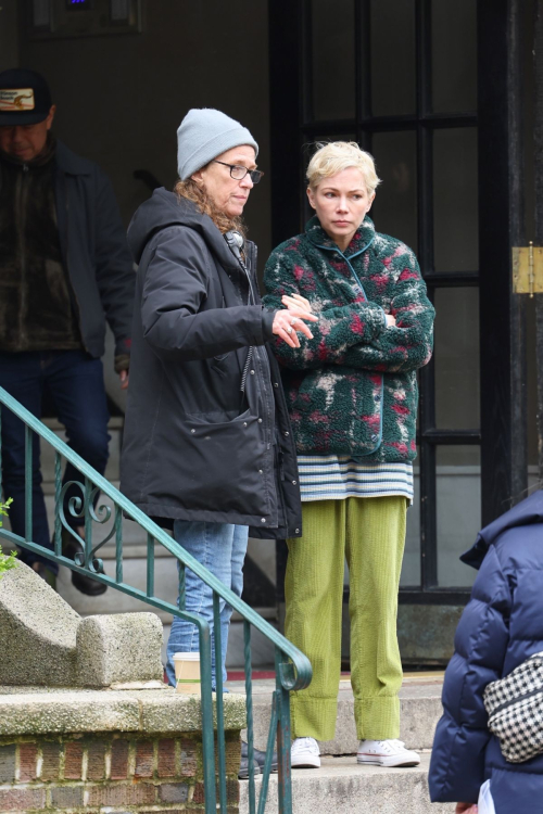 Michelle Williams and Jenny Slate On Set of Dying for Sex 2