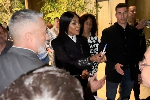 Naomi Campbell Takes Time for Fans in Hollywood 4