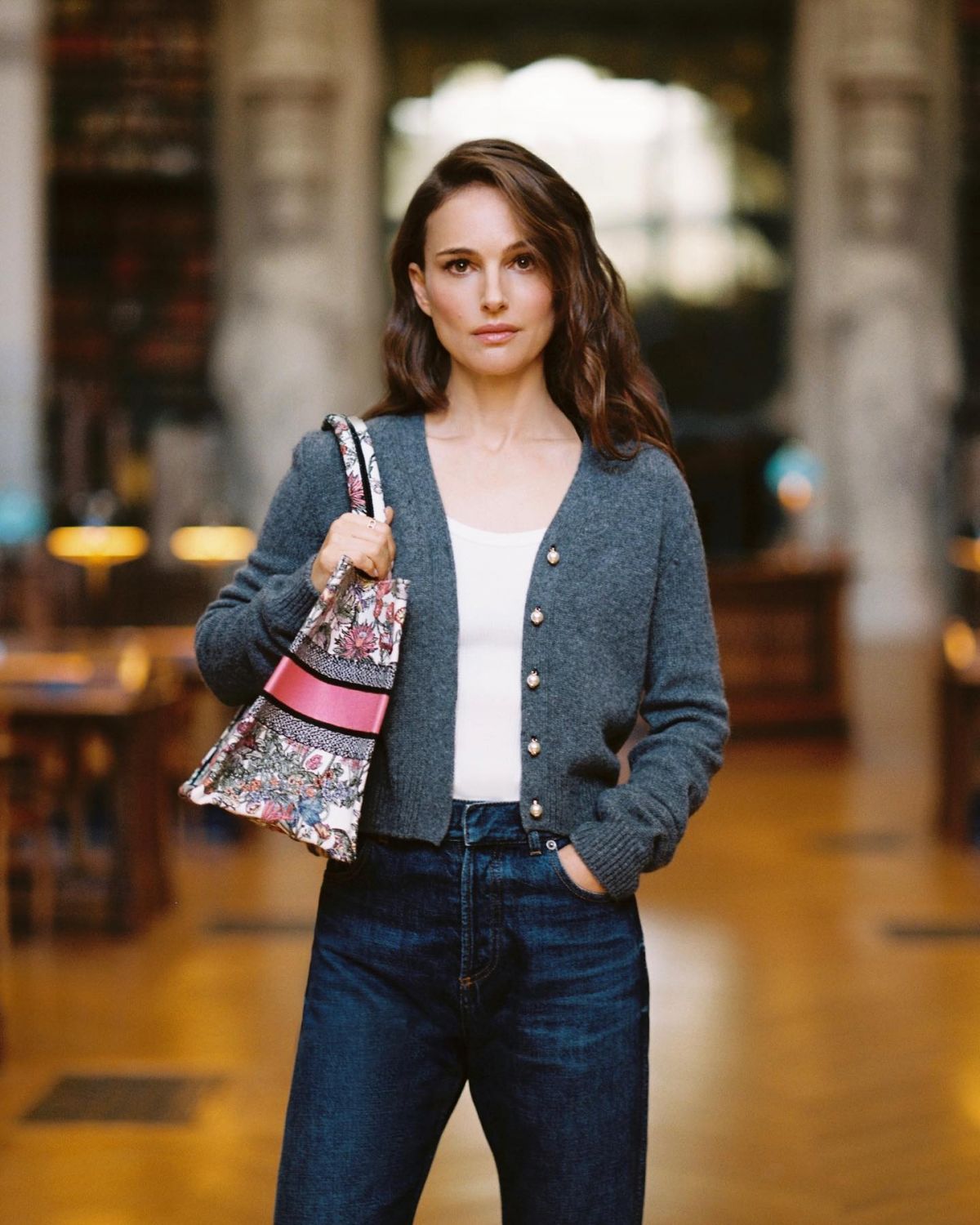 Natalie Portman at Dior Book Tote Club Event in Paris April 2024