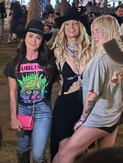 Paris Hilton, Kesha, and Kyle Richards at Coachella Music Festival 1