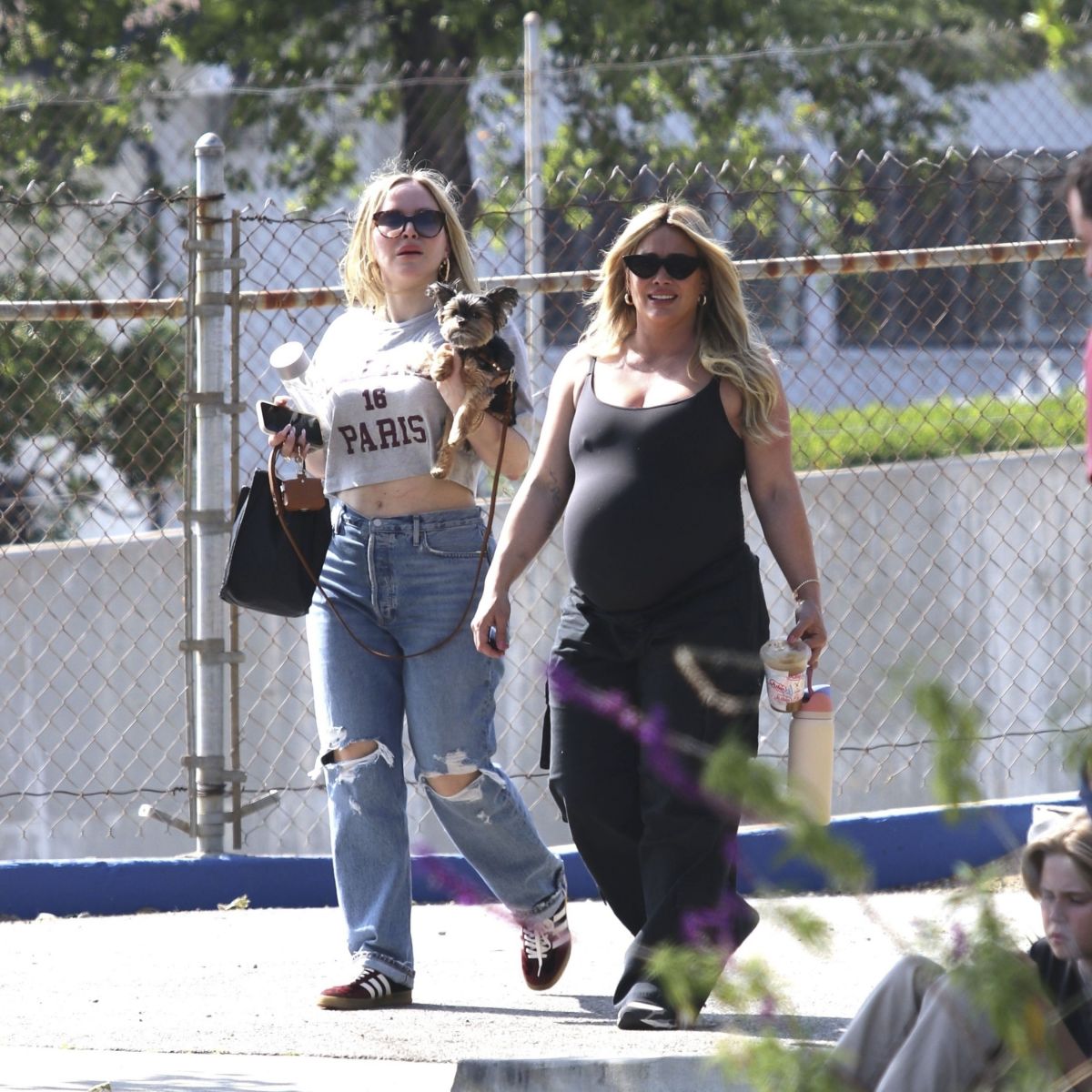 Pregnant Hilary Duff Hiking with Friends in Los Angeles