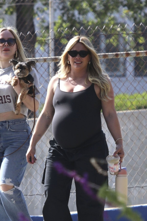 Pregnant Hilary Duff Hiking with Friends in Los Angeles 8