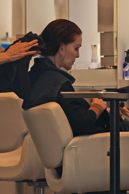 Priscilla Presley Visits Hair Salon in Beverly Hills