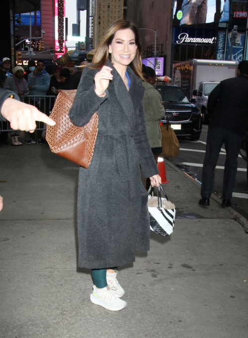 Rebecca Jarvis Arrives at GMA Studios in New York