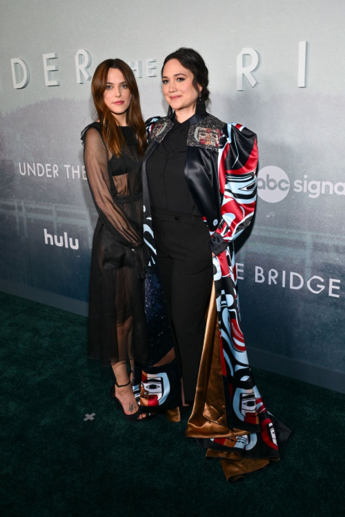 Riley Keough and Lily Gladstone at Under The Bridge Premiere 4