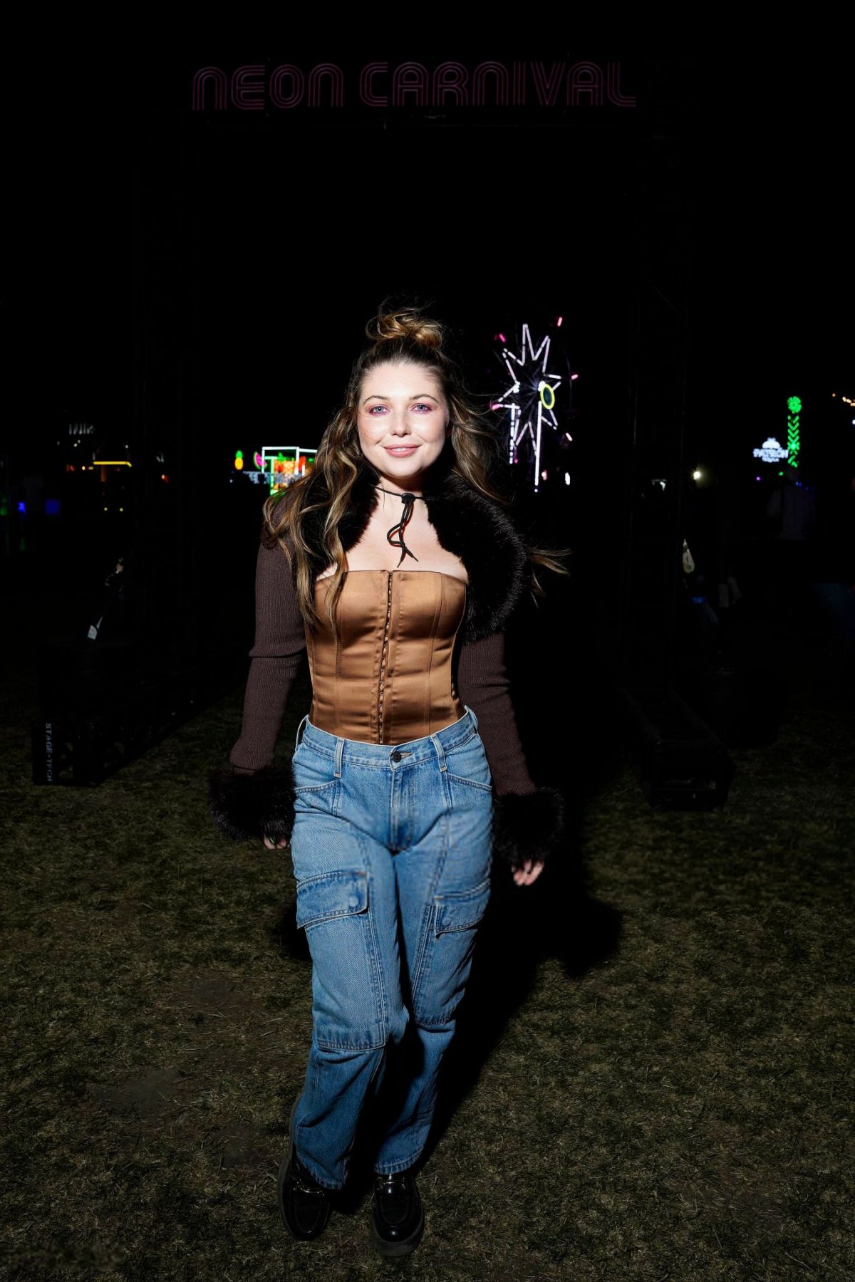 Sammi Hanratty at Neon Carnival during Coachella