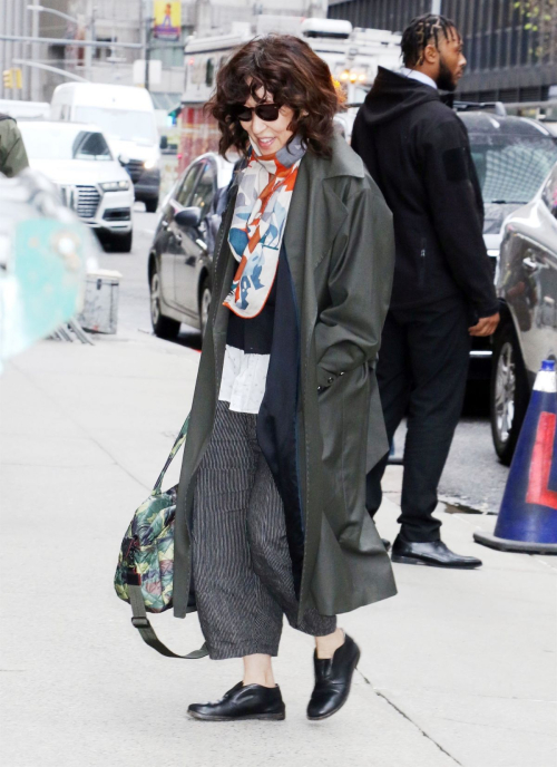 Sandra Oh Arrives at Late Show with Stephen Colbert