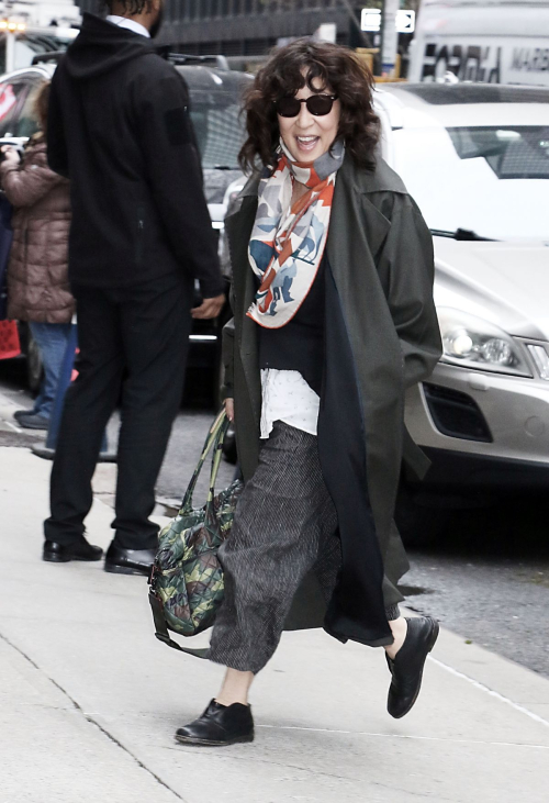 Sandra Oh Arrives at Late Show with Stephen Colbert 2