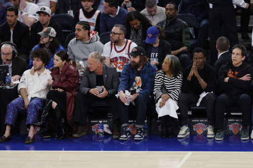 Selena Gomez Attends New York Knicks Game 2