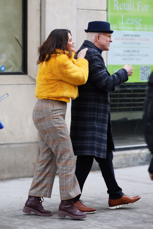 Selena Gomez Martin Short and Steve Martin Filming Only Murders in the Building in New York 5