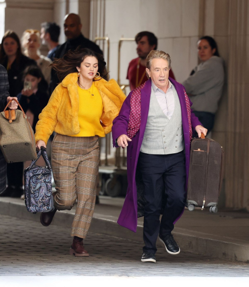 Selena Gomez Martin Short and Steve Martin Filming Only Murders in the Building in New York 6