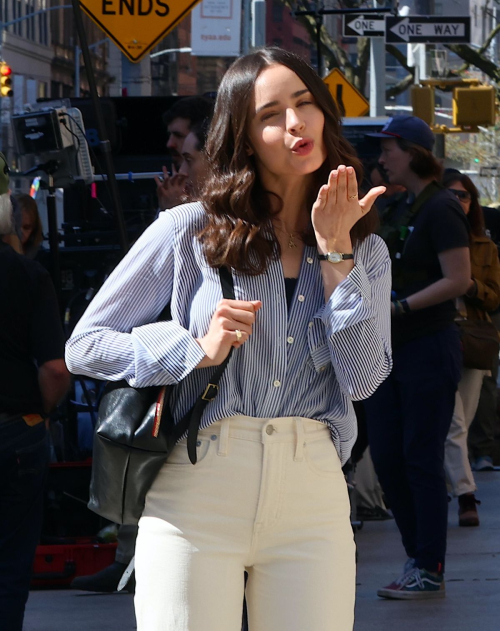 Sofia Carson On Set of The Life List in New York 1