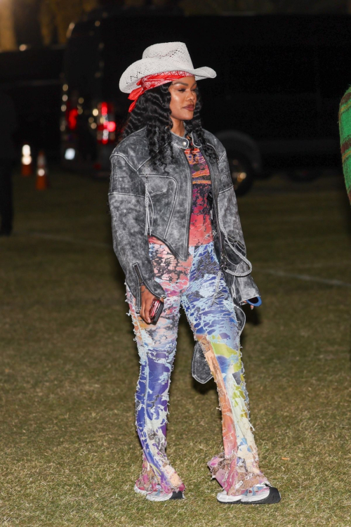 Teyana Taylor Rocks a Cowgirl Ensemble at Coachella 2