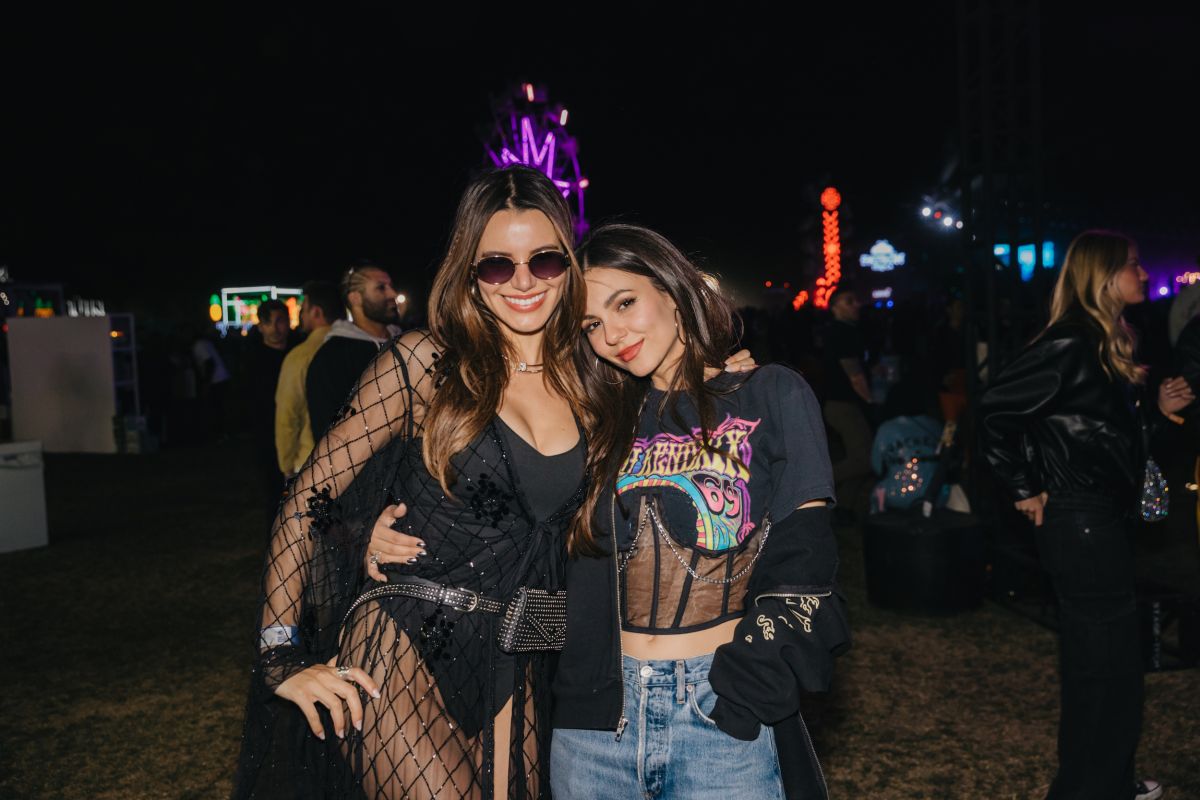 Victoria Justice and Madison Reed at Neon Carnival