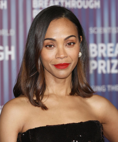 Zoe Saldana at Breakthrough Prize Ceremony in Los Angeles 2