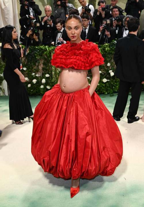 Adwoa Aboah Pregnant at Met Gala Celebrating Sleeping Beauties in New York 2