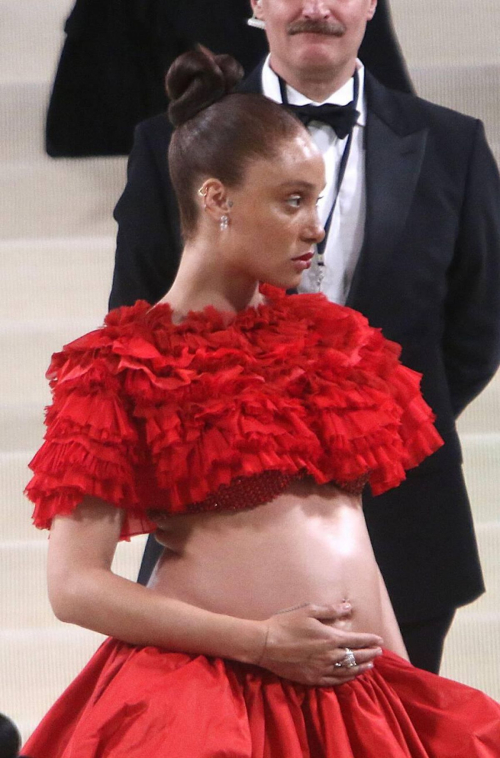 Adwoa Aboah Pregnant at Met Gala Celebrating Sleeping Beauties in New York 3