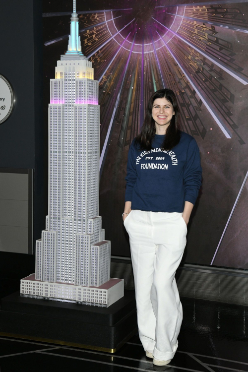 Alexandra Daddario Lights Up Empire State Building for Children’s Mental Health Awareness Day 2